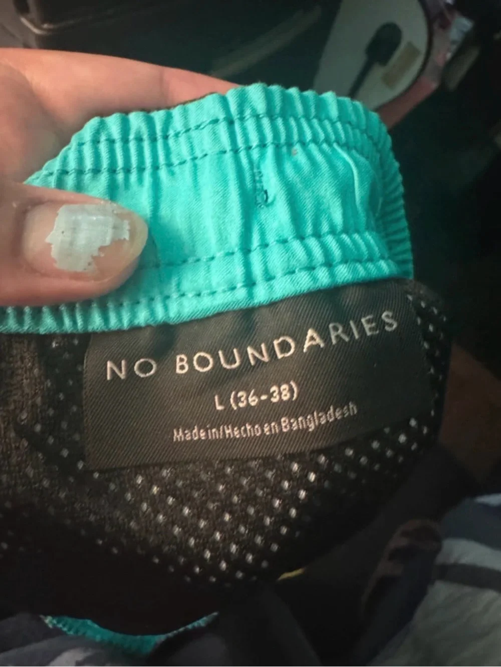 No Boundaries Black Neon Tropical Print Men’s Shorts